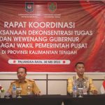 RAKOR : Sekretaris Daerah Provinsi Kalimantan Tengah (Kalteng), H. Nuryakin membuka secara resmi Rapat Koordinasi Pelaksanaan Dekonsentrasi Tugas dan Wewenang Gubernur sebagai Wakil Pemerintah Pusat, di Hotel Neo Palma Palangka Raya, Selasa (30/5/2023). (FOTO:IST)