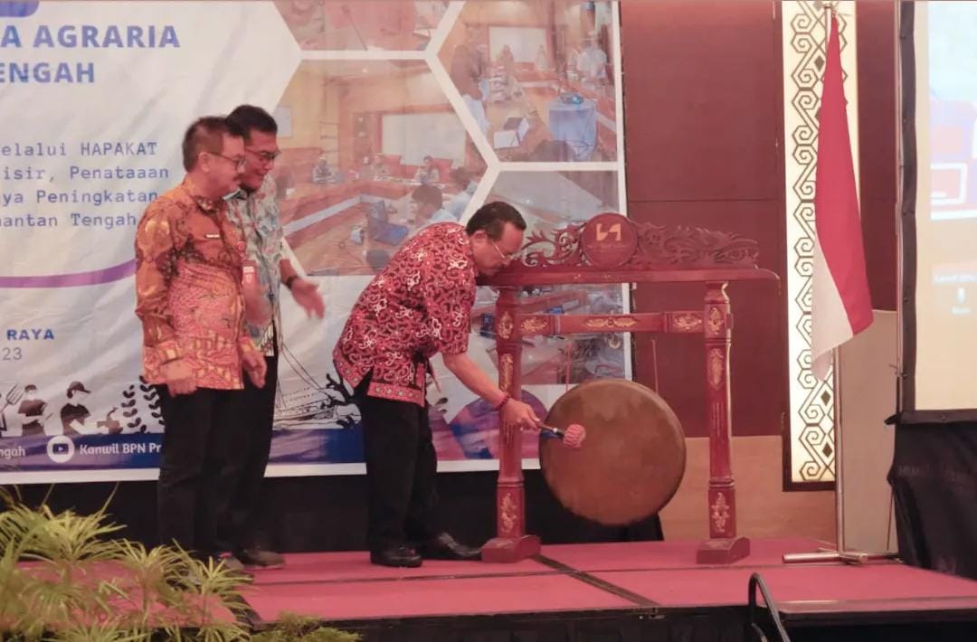 RAKOR: Sekda Kalteng, Nuryakin buka Rakor Penyelenggaraan Reforma Agraria Kalteng Tahun 2023,di Swiss Bell Hotel, Jumat (25/8/2023). (foto:ist)