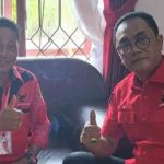 AKRAB: Anggota DPRD Murung Raya Heriyus M Yoseph SE bersama Sekretaris DPD PDI-P Provinsi Kalteng Sigit K Yunianto