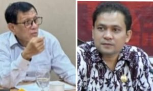 Ketua umum PWI pusat Hendry Ch bangun dan wakil ketua bidang organisasi PWI pusat Hendra J Gede.