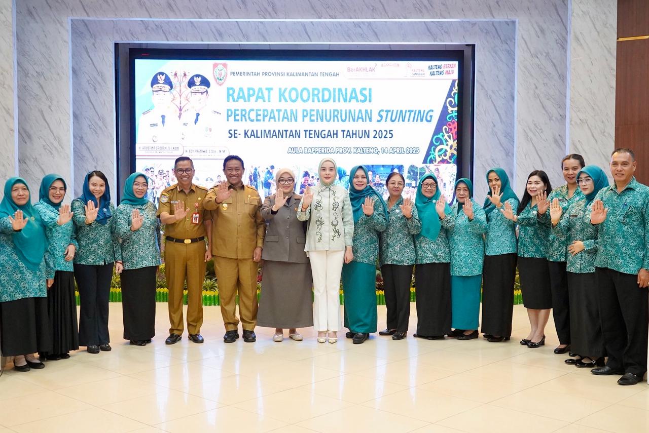 RAKOR : Wakil Gubernur (Wagub) Kalteng H Edy Pratowo Buka Rapat Koordinasi (Rakor) Percepatan Penurunan Stunting (PPS) se-Kalteng Tahun 2025, di Aula Bapperida Prov Kalteng, Senin (14/4/2025). (FOTO:ist)