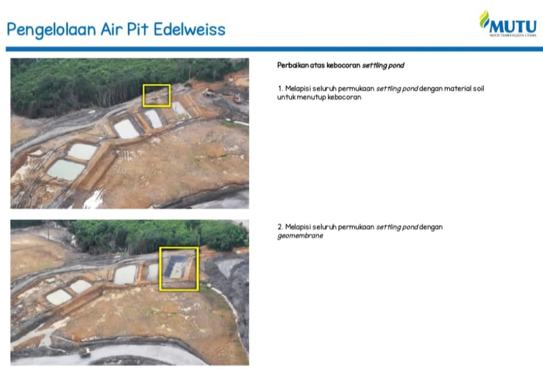 Pengolahan Air Pit Edelweiss PT MUTU