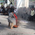 Aliansi Tanah Air Melawan saat menggelar unjuk rasa di depan Kantor DPRD Provinsi Kalteng (Foto : Ist)