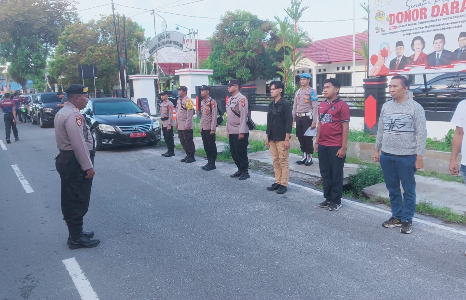 Apel kesiapan personel gabungan dari Polresta Palangka Raya dan Polsek Pahandut (Foto : Ist)