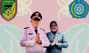 Penjabat Bupati Barito Utara, Indra Gunawan, bersama sang istri yang juga memimpin TP PKK dan Dekranasda Barito Utara, Melly Novita (Foto : Ist)