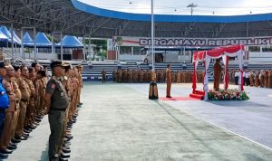 Bupati Barito Utara, Shalahuddin pimpin apel gabungan (Foto : Ist)