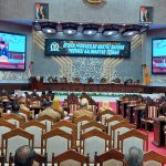 Suasana rapat paripurna di Gedung DPRD Kalteng (Foto : Nopri)