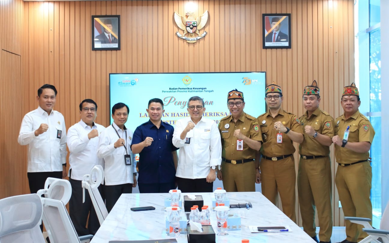 Kegiatan penyerahan LHP Semester II Tahun 2025 di Ruang Rapat BPK Kalteng (Foto : Ist)