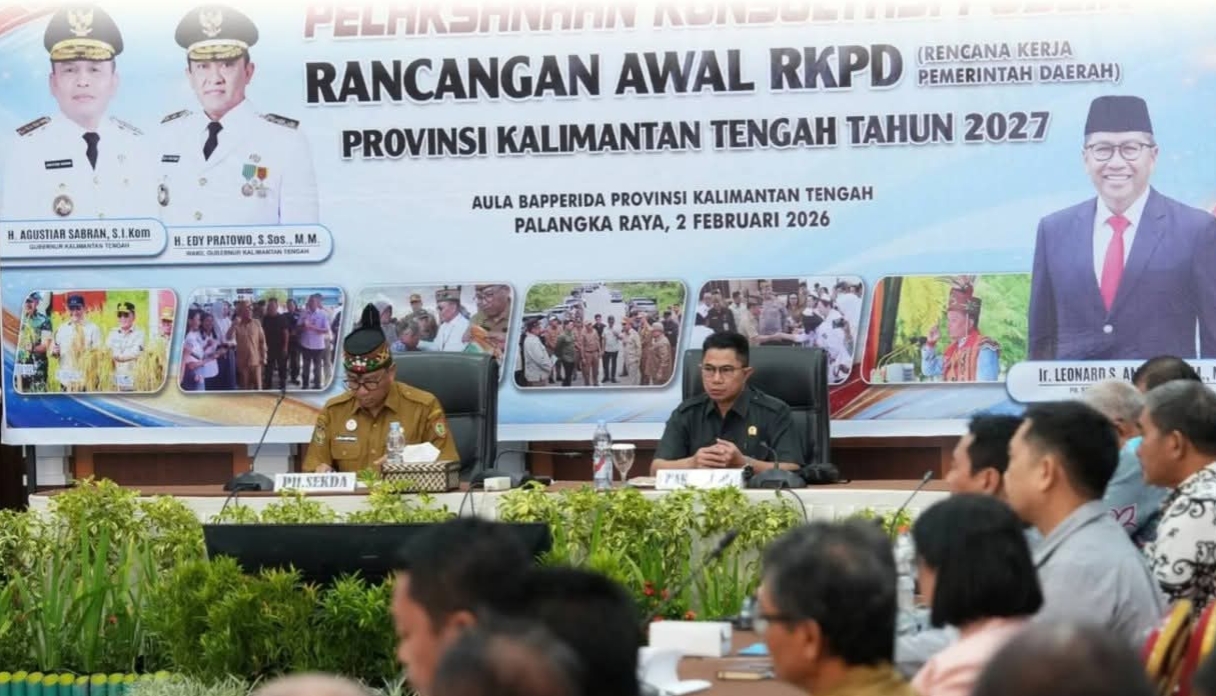 Kegiatan Konsultasi Publik RKPD Kalteng Tahun 2027 di Aula Bappeda Kalteng (Foto : Ist)